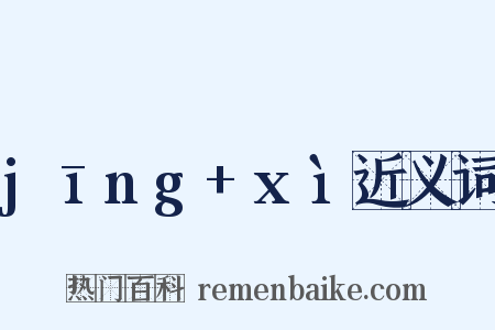 jīng+xì近义词是什么意思的图片
